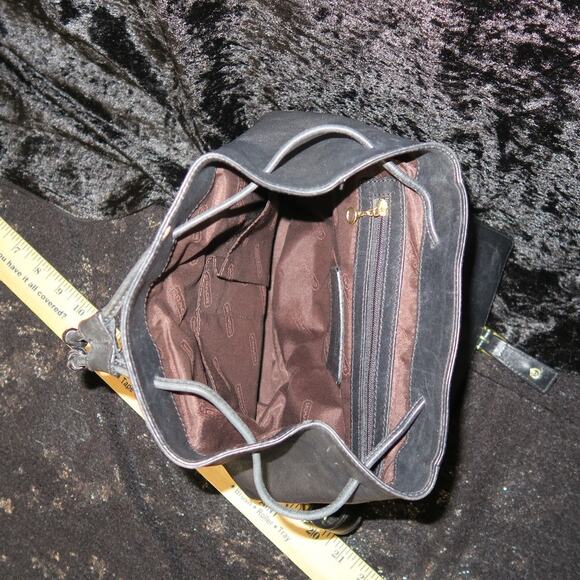 Coach Black Vintage Y2K Drawstring Leather C3W-9858 Daypack Legacy Top Handle - Picture 13 of 16